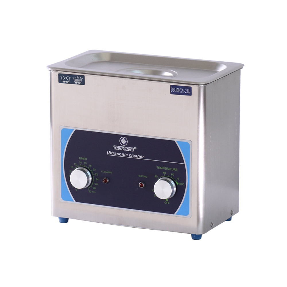Ultrasonic Cleaner 40KHz TDRFORCE Model TDR-XN100-1 with 2.8L Tank VS Elma EP30H from China Best Factory
